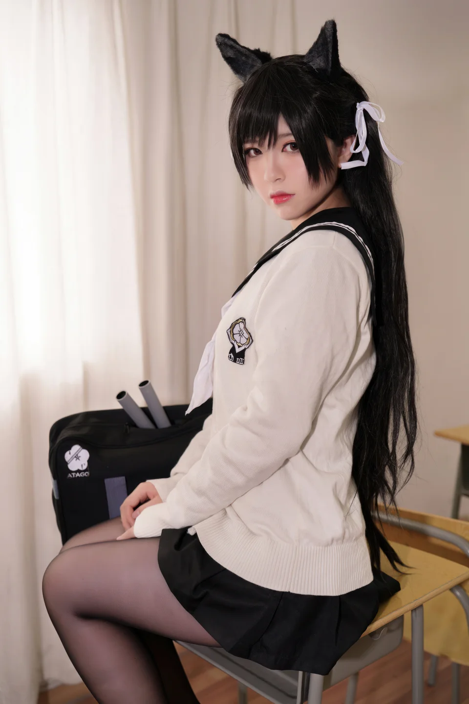 半半子 - No.099 碧蓝航线·爱宕 校服 [25P-193MB] tg@simisebaisi 【丝足阁】023.webp